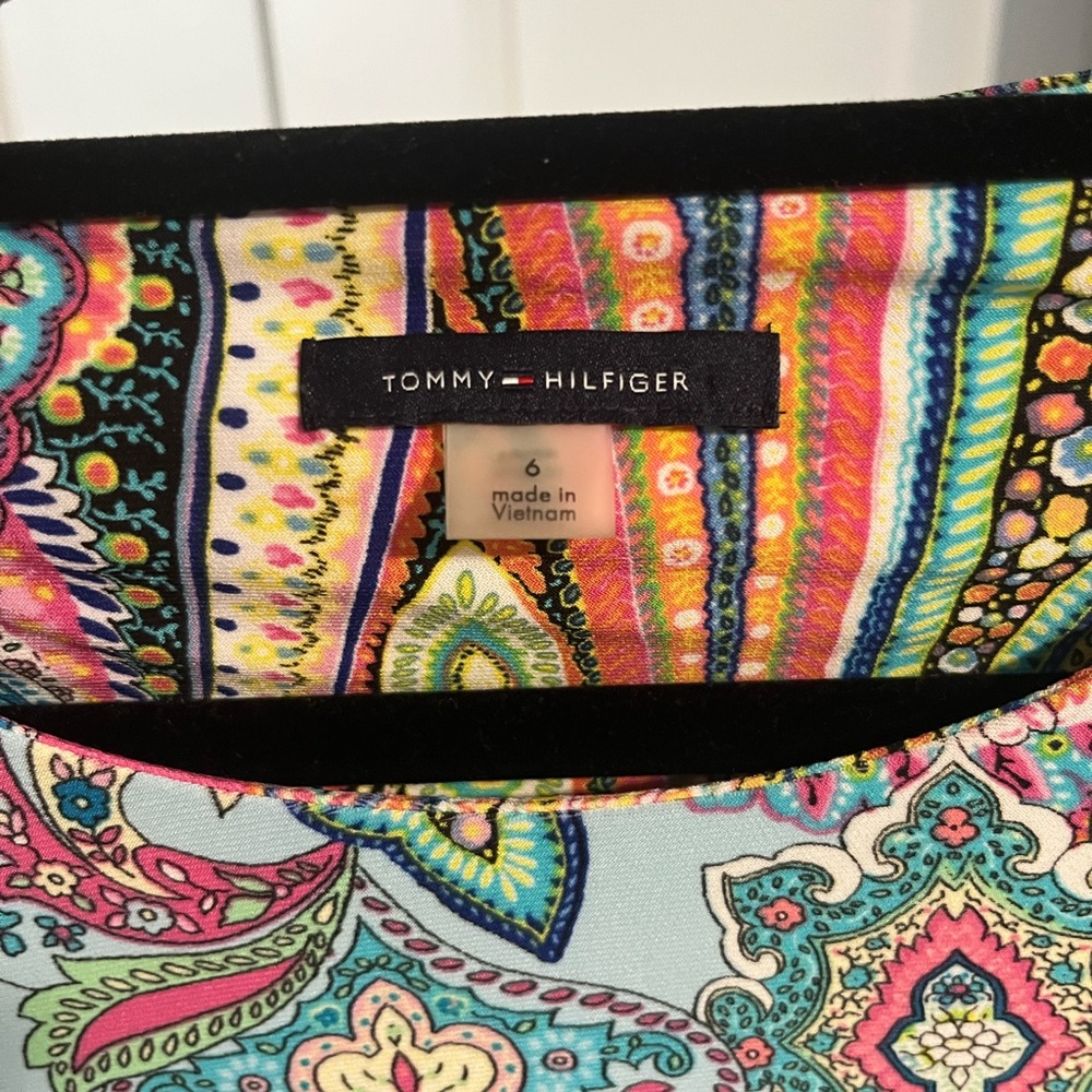 Tommy Hilfiger Multicolor Paisley Print Dress - Picture 3 of 6